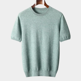 Camiseta Premium de Cashmere com Gola Redonda - Clássica