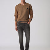 Desbotados Slim Fit Jeans Pretos