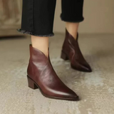 Camila - Botins Elegantes com Salto Baixo
