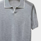 Camisa Polo Leve Ellis em Cinza Claro