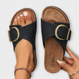 Margarida - Sandália Elegante de Cortiça Feminina com Fivela