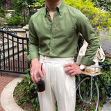 Camisa Slim Fit em Linho