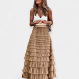 Saia Boho com Detalhes em Cetim