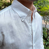 Camisa Slim Fit em Linho