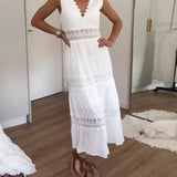 Kim - Vestido de Renda com Decote em V Elegante