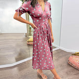 Mónica - Vestido Chic com Estampa de Poás