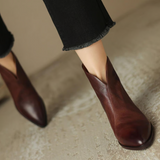 Camila - Botins Elegantes com Salto Baixo