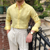 Camisa Slim Fit em Linho