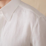 Camisa de Linho com Mangas Longas - 'Toque Suave para o Dia a Dia'