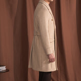 Palton Vintage de Lã com Estampa Herringbone Polo Palazzo