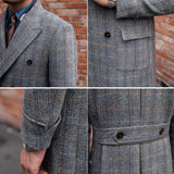 Palton Dublu cu Model Houndstooth Prince of Wales