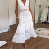 Kim - Vestido de Renda com Decote em V Elegante