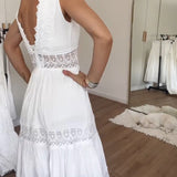 Kim - Vestido de Renda com Decote em V Elegante