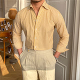 Camisa de Algodão de Mangas Longas 'Limone' - Sofisticação e Conforto