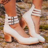 Ginevra - Sapatos de salto alto com tiras múltiplas e sola resistente