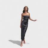 Carmen - Sem Sleeves Satin Dress