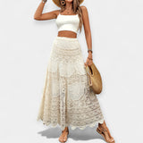 Saia Midi com Detalhes em Renda