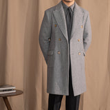 Palton Vintage de Lã com Estampa Herringbone Polo Palazzo