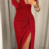 Natália - Vestido Sofisticado com Ombros Expostos