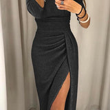 Natália - Vestido Sofisticado com Ombros Expostos