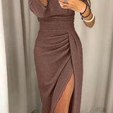 Natália - Vestido Sofisticado com Ombros Expostos
