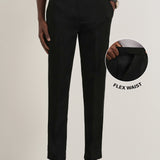 Calças Negras Slim Fit com Cintura Ajustável
