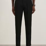 Calças Negras Slim Fit com Cintura Ajustável