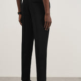Calças Negras Slim Fit com Cintura Ajustável