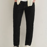 Jeans Skinny Pretos de Cintura Média