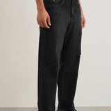 Baggy Fit Jeans in Charcoal Black
