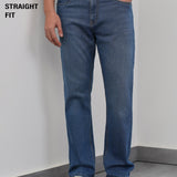 Jeans Azuis Clássicos com Corte Reto