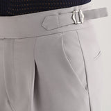 Gri Rece Plisados Gurkha Pants