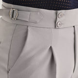 Gri Rece Plisados Gurkha Pants