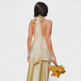 Martina - Vestido Sofisticado com Laço de Cetim