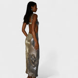 Sparkle Silver - Elegante Vestido de Noite