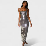 Sparkle Silver - Elegante Vestido de Noite