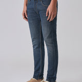 Jeans Slim Fit Azul Escuro com Corte Ajustado