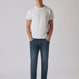Jeans Slim Fit Azul Escuro com Corte Ajustado