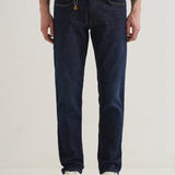 Dark Blue Slim Fit Ankle Jeans
