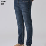 Jeans Slim Fit de Culoare Albastru Închis