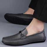 Raven Leather Moccasins