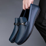 Raven Leather Moccasins
