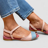 Roselina - Sandálias assimétricas rosa com design vibrante