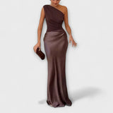Luna - Elegante vestido assimétrico de cetim