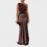 Luna - Elegante vestido assimétrico de cetim