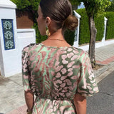 Constança - Vestido Floral com Acabamentos Plissados