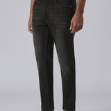 Jeans Slim Fit Cinza Desgastados