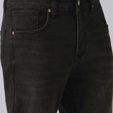 Jeans Slim Fit Cinza Desgastados