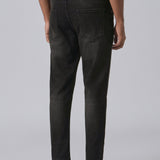 Jeans Slim Fit Cinza Desgastados