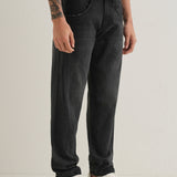 Calças Jeans Pretas em Denim